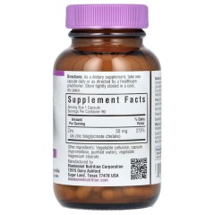 Bluebonnet Nutrition, цинк в хелатной форме, 90 растительных капсул